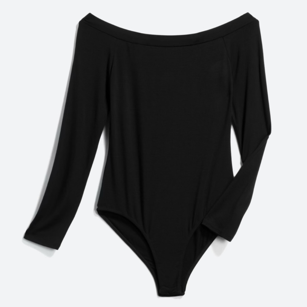 Black LUSH Off the Shoulder Knit Bodysuit — Large